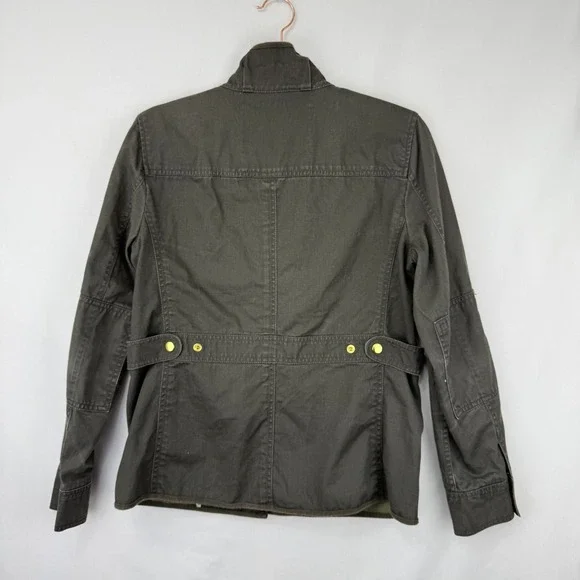 J. Crew Women Field Jacket Size M Petite Olive Relaxed Boyfriend Utility Outdoor - Picture 5 of 13